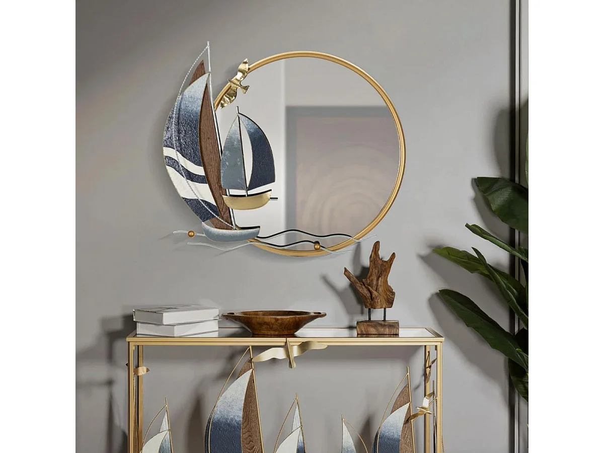 Miroir Mural Déco "Voile" 71cm Multicolore