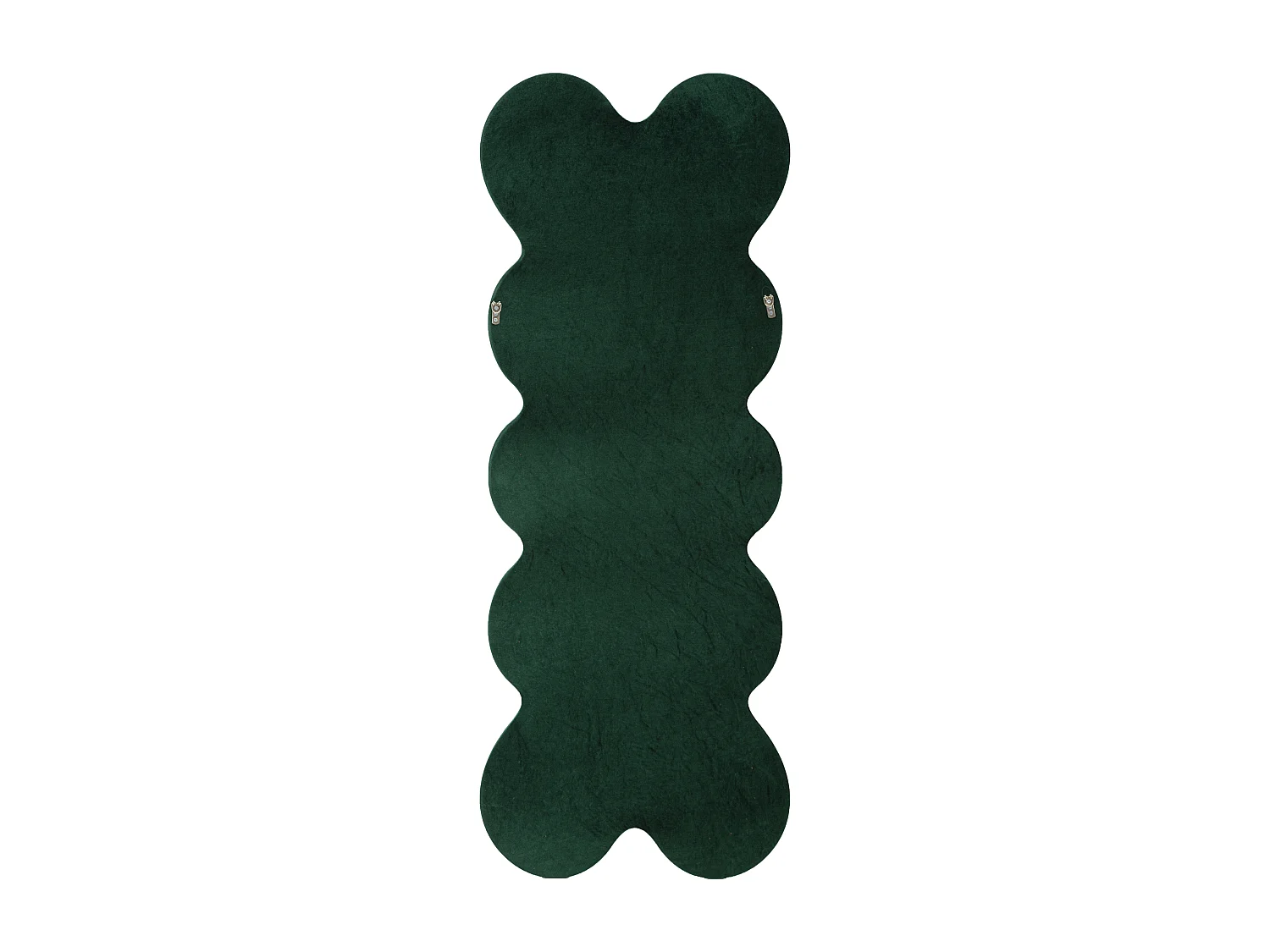 Specchio da parete in velluto verde cm 58x4x160