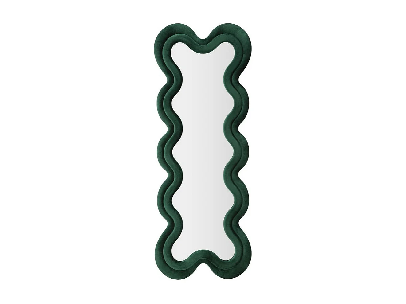 Miroir Mural en Velours "Monica" 160cm Vert