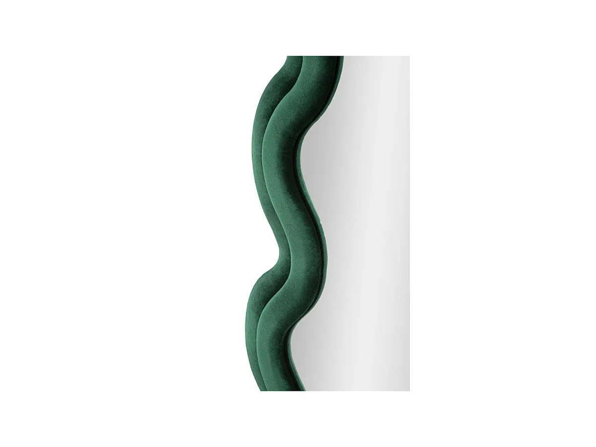 Espejo de pared con marco de terciopelo 58x160 cm Monica - Verde oscuro