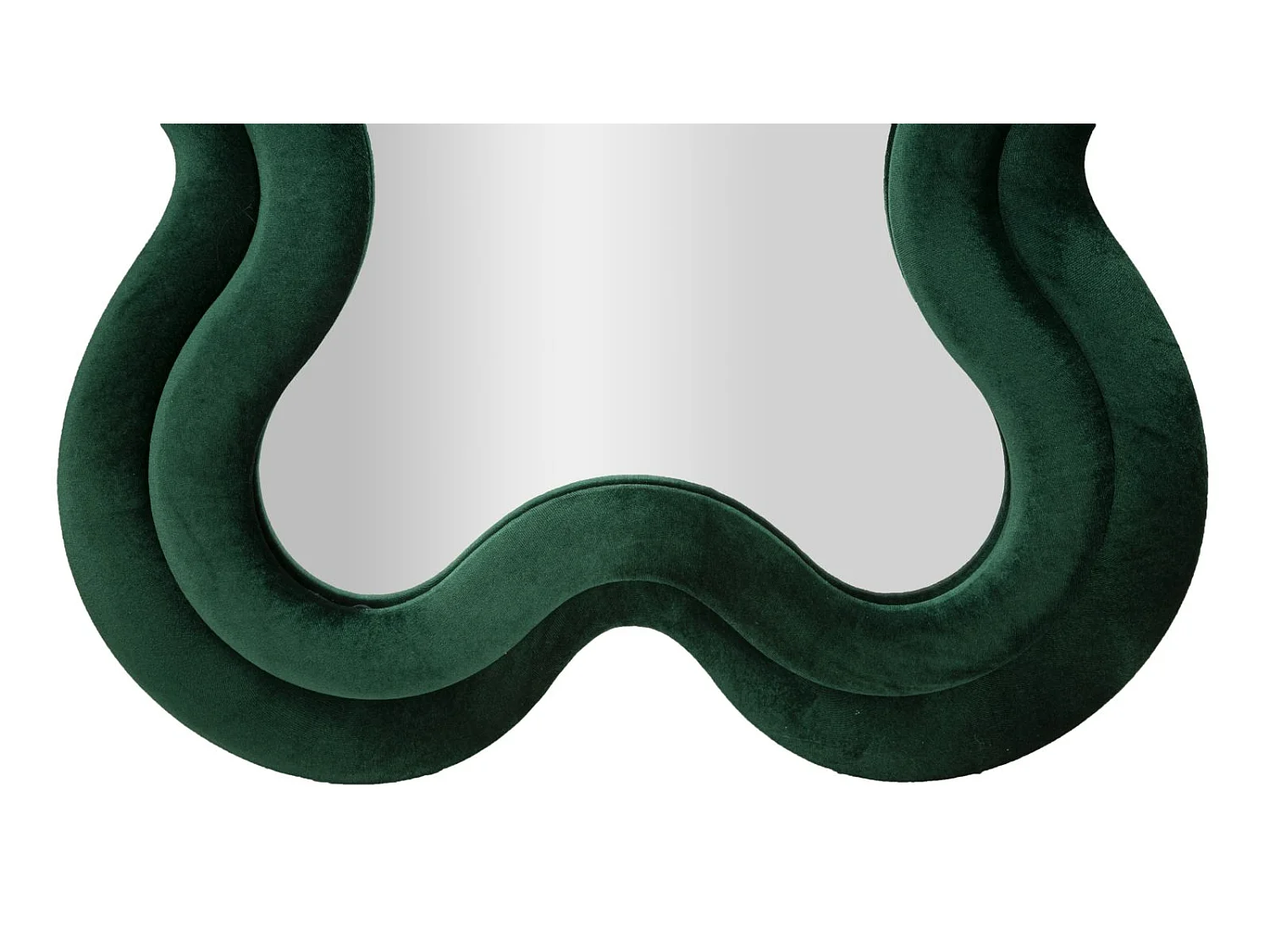 Espejo de pared con marco de terciopelo 58x160 cm Monica - Verde oscuro