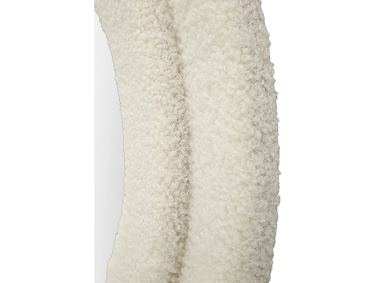 Miroir Mural en Tissu Bouclé "Teddy" 160cm Crème