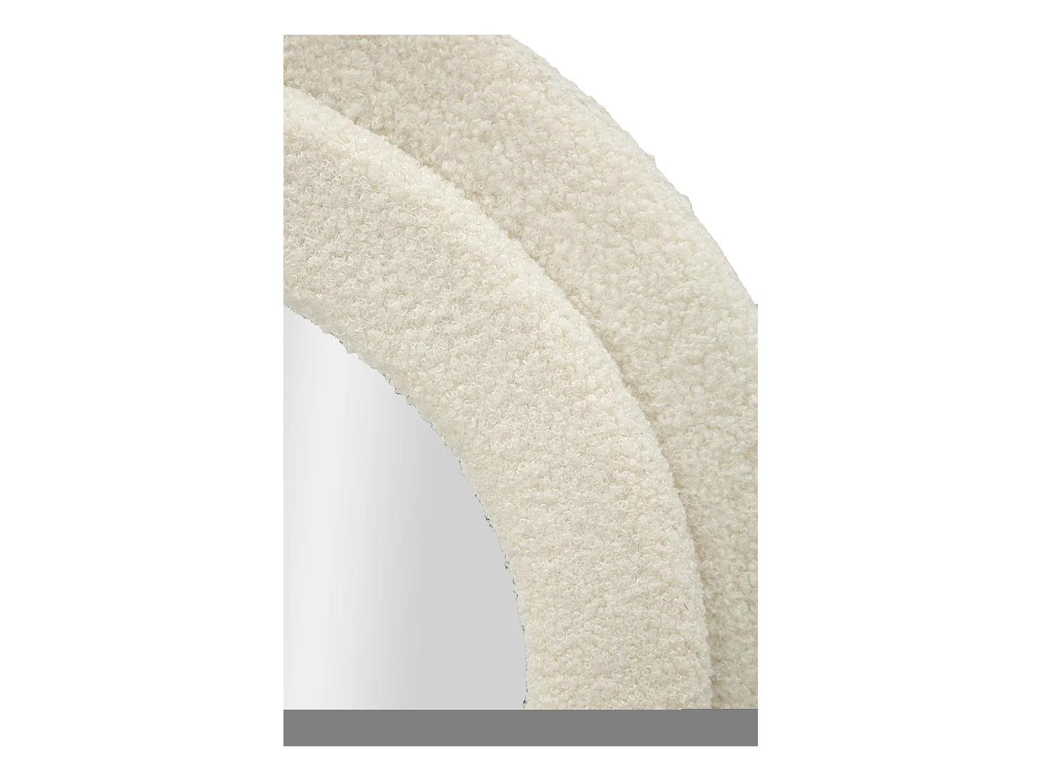 Miroir Mural en Tissu Bouclé "Teddy" 160cm Crème