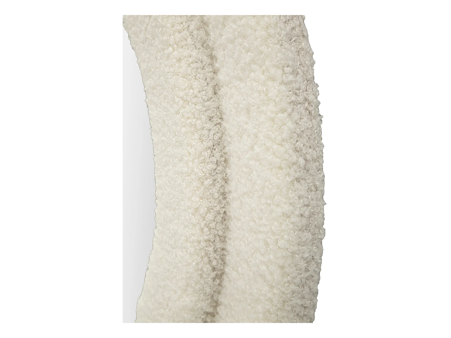 Miroir Mural en Tissu Bouclé "Teddy" 160cm Crème