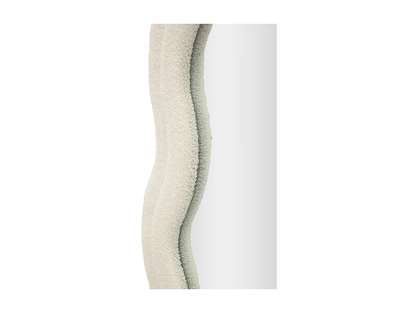 Miroir Mural en Tissu Bouclé "Teddy" 160cm Crème