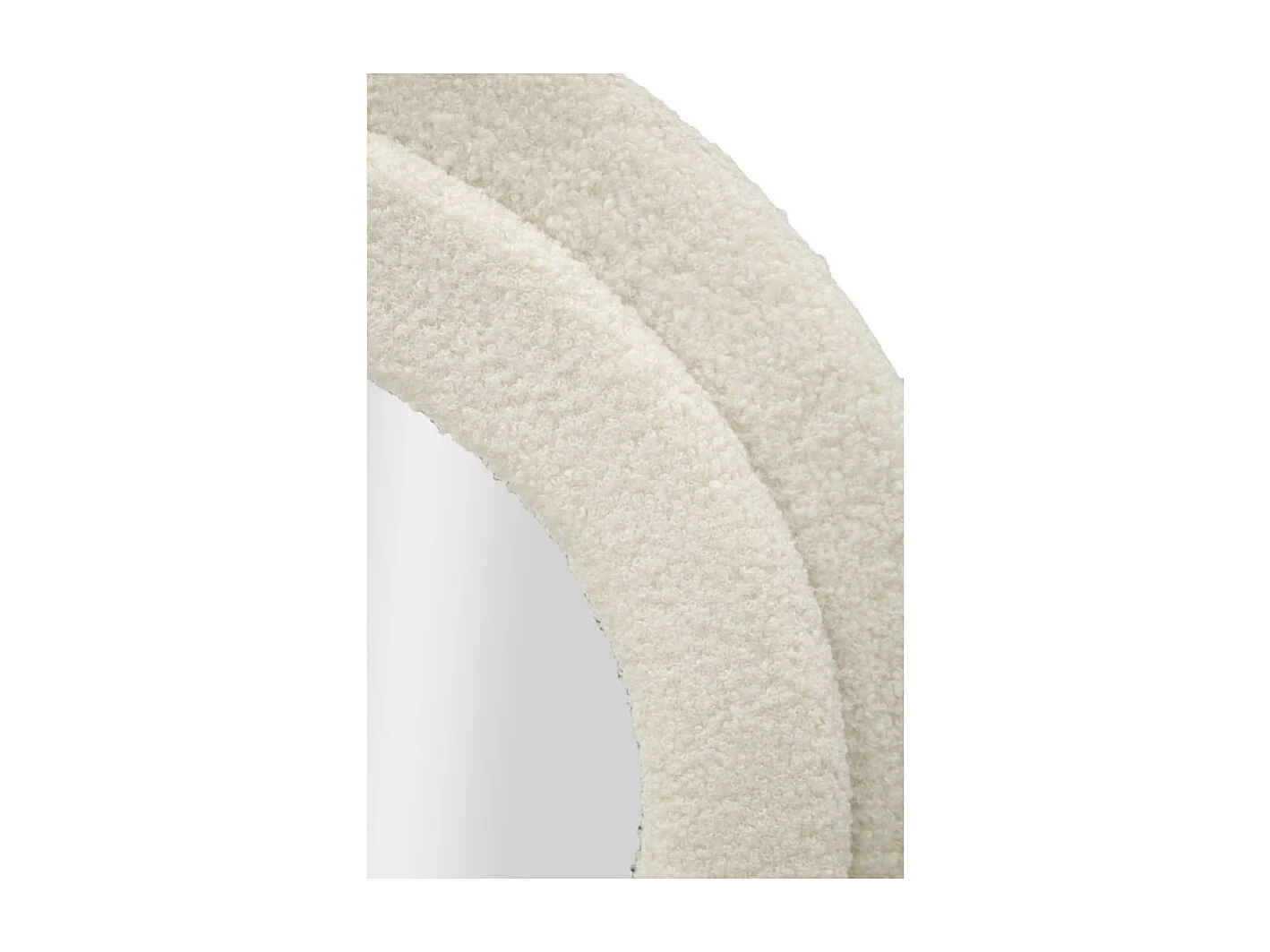Miroir Mural en Tissu Bouclé "Teddy" 160cm Crème