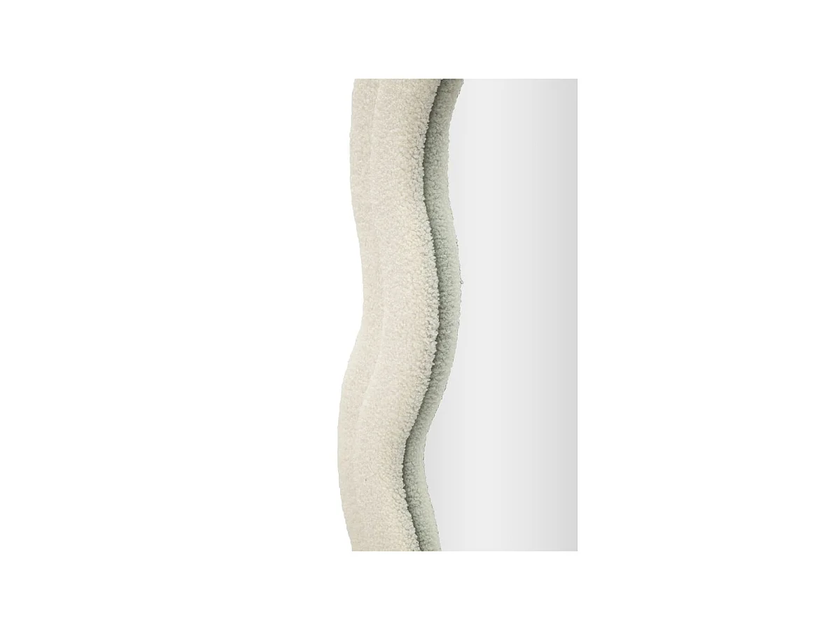Miroir Mural en Tissu Bouclé "Teddy" 160cm Crème