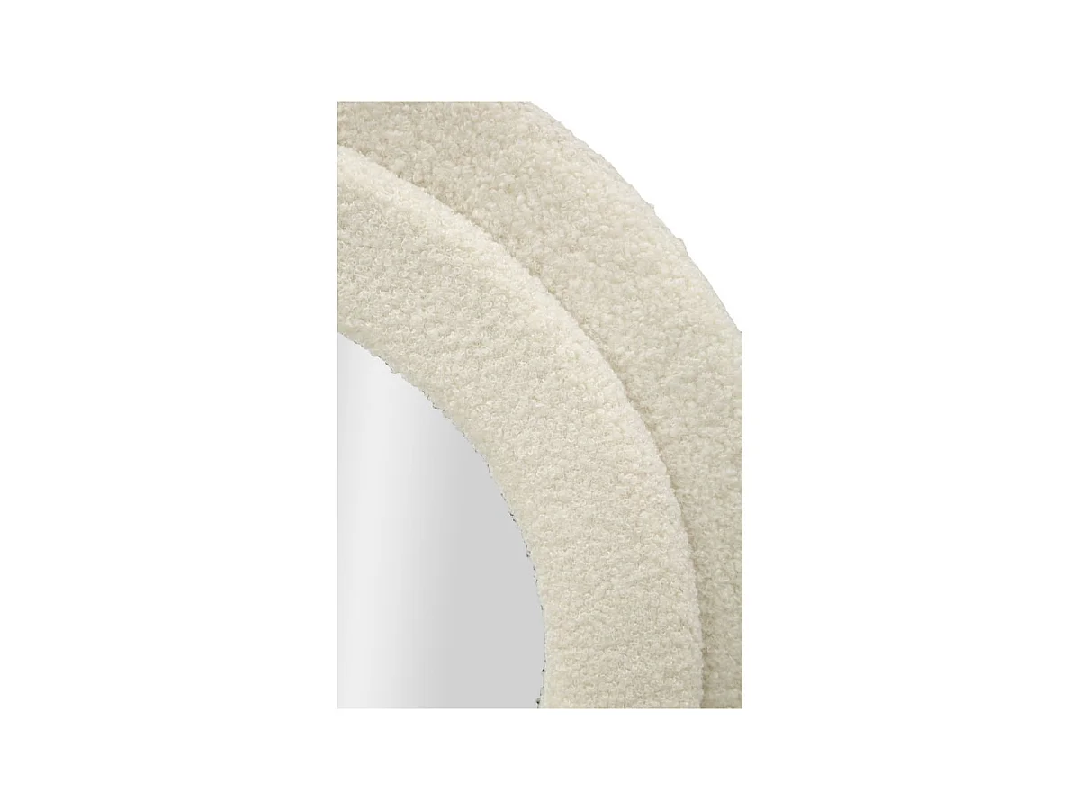 Miroir Mural en Tissu Bouclé "Teddy" 160cm Crème