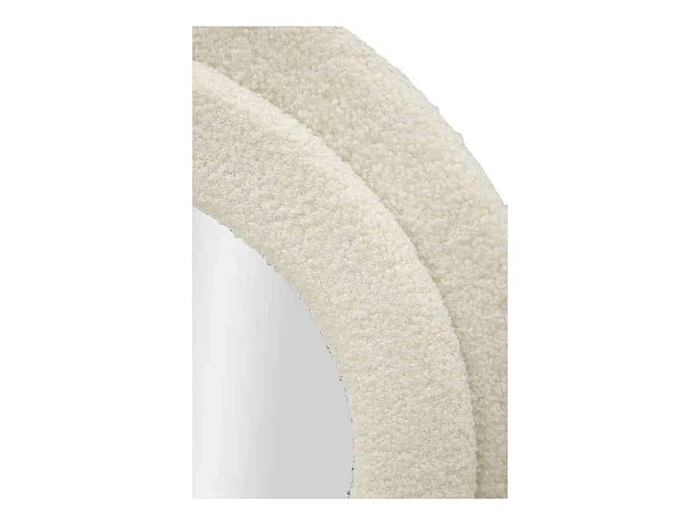 Miroir Mural en Tissu Bouclé "Teddy" 160cm Crème