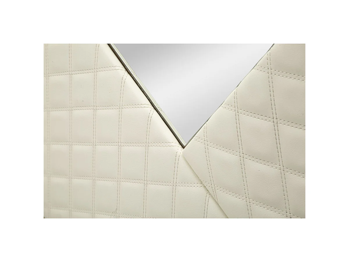 Miroir Mural Design "Sharon" 80cm Blanc & Or