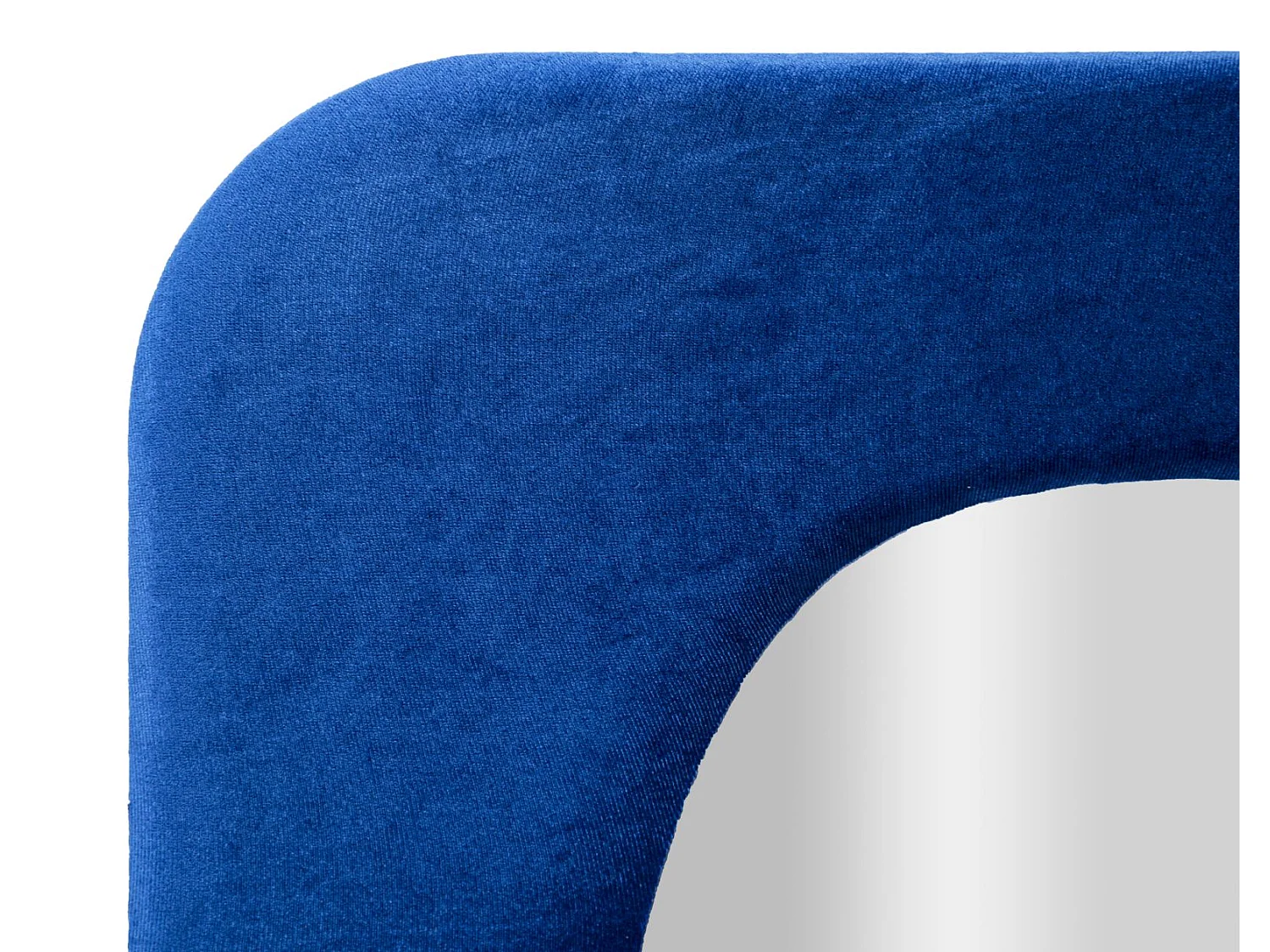 Specchio da parete in velluto blu cm 60x4x160