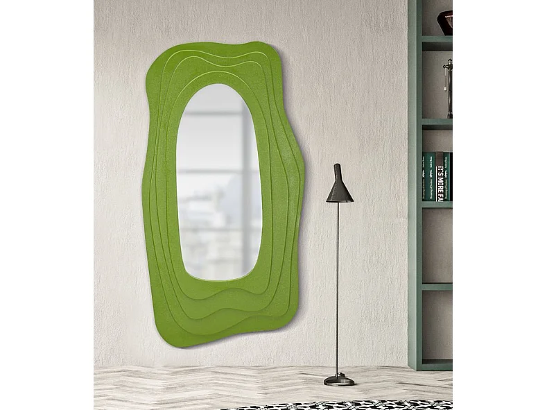 Groene wandspiegel 90x4x165 cm