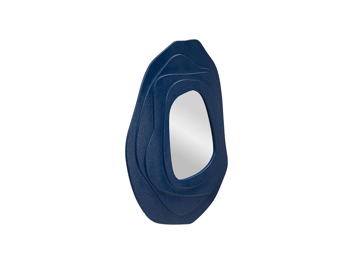 Espejo de pared de diseño en MDF 90x97 cm Dalia - Azul Marino