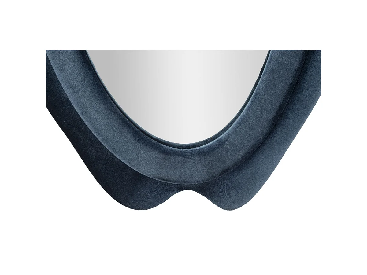 Miroir Mural en Velours "Chanel" 160cm Bleu