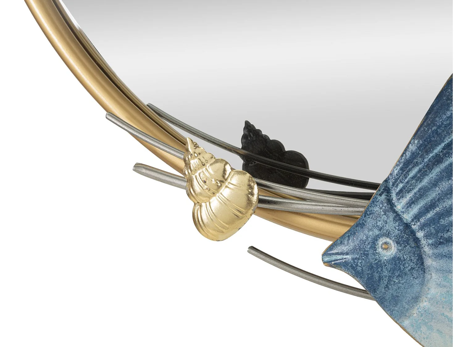 Specchio da parete in metallo multicolore cm 68x5x67.