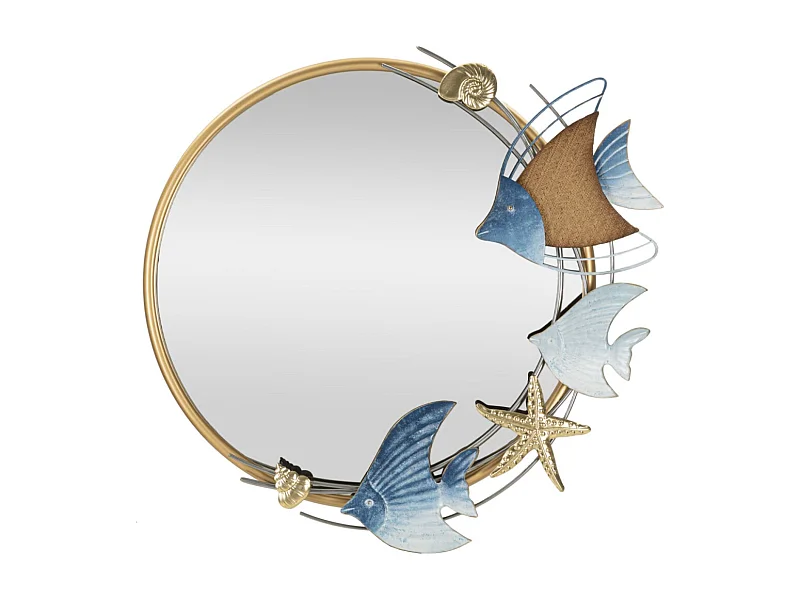 Miroir Mural Déco "Marine" 68cm Multicolore