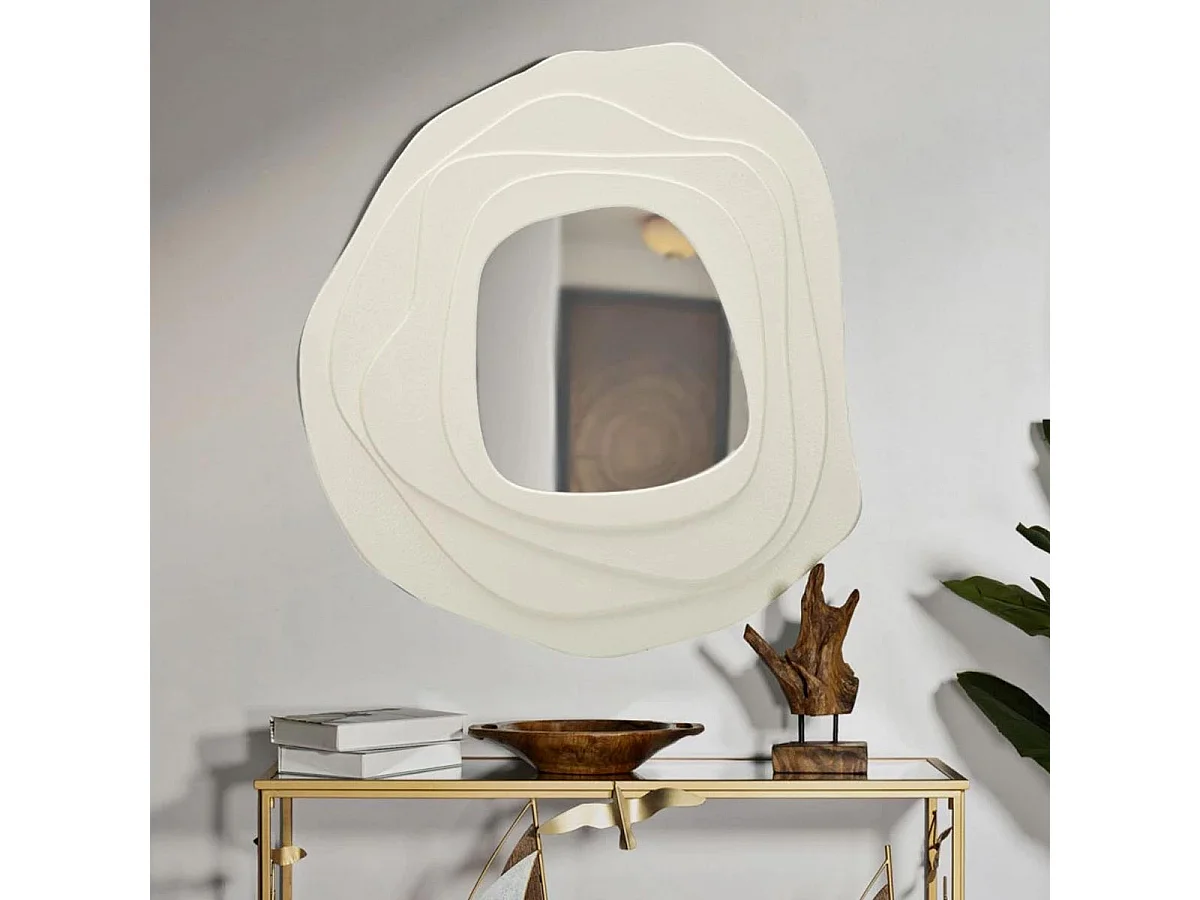 Witte wandspiegel 90x4x97 cm