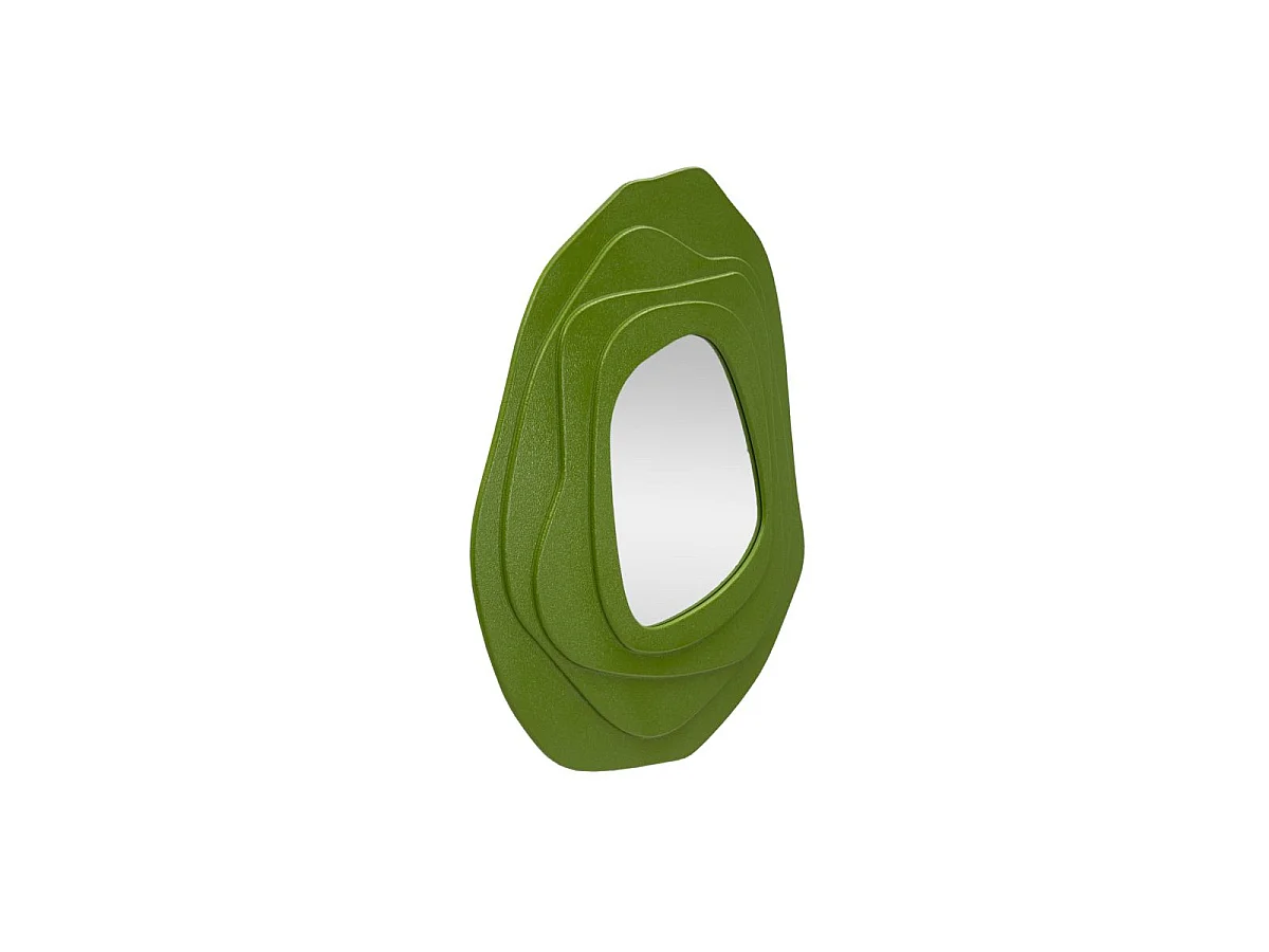 Espejo de pared de diseño en MDF 90x97 cm Dalia - Verde oscuro