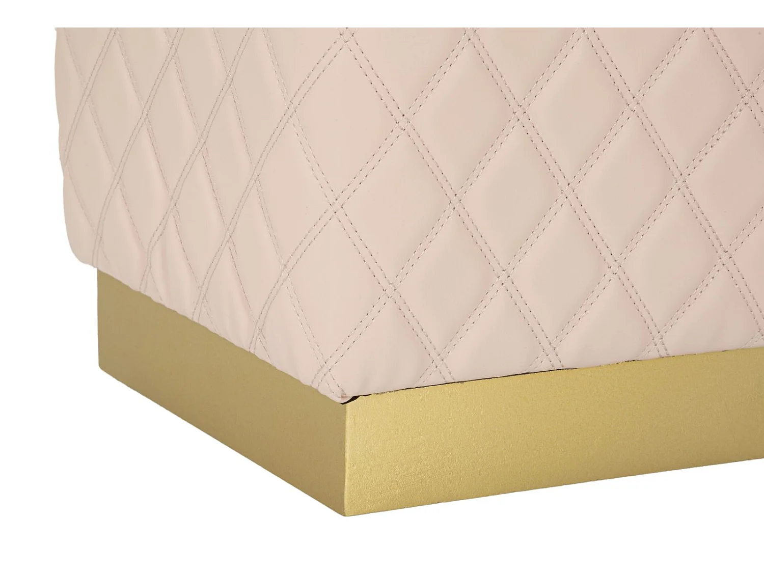 Pouf Matelassé "Sharon" 38cm Rose & Or