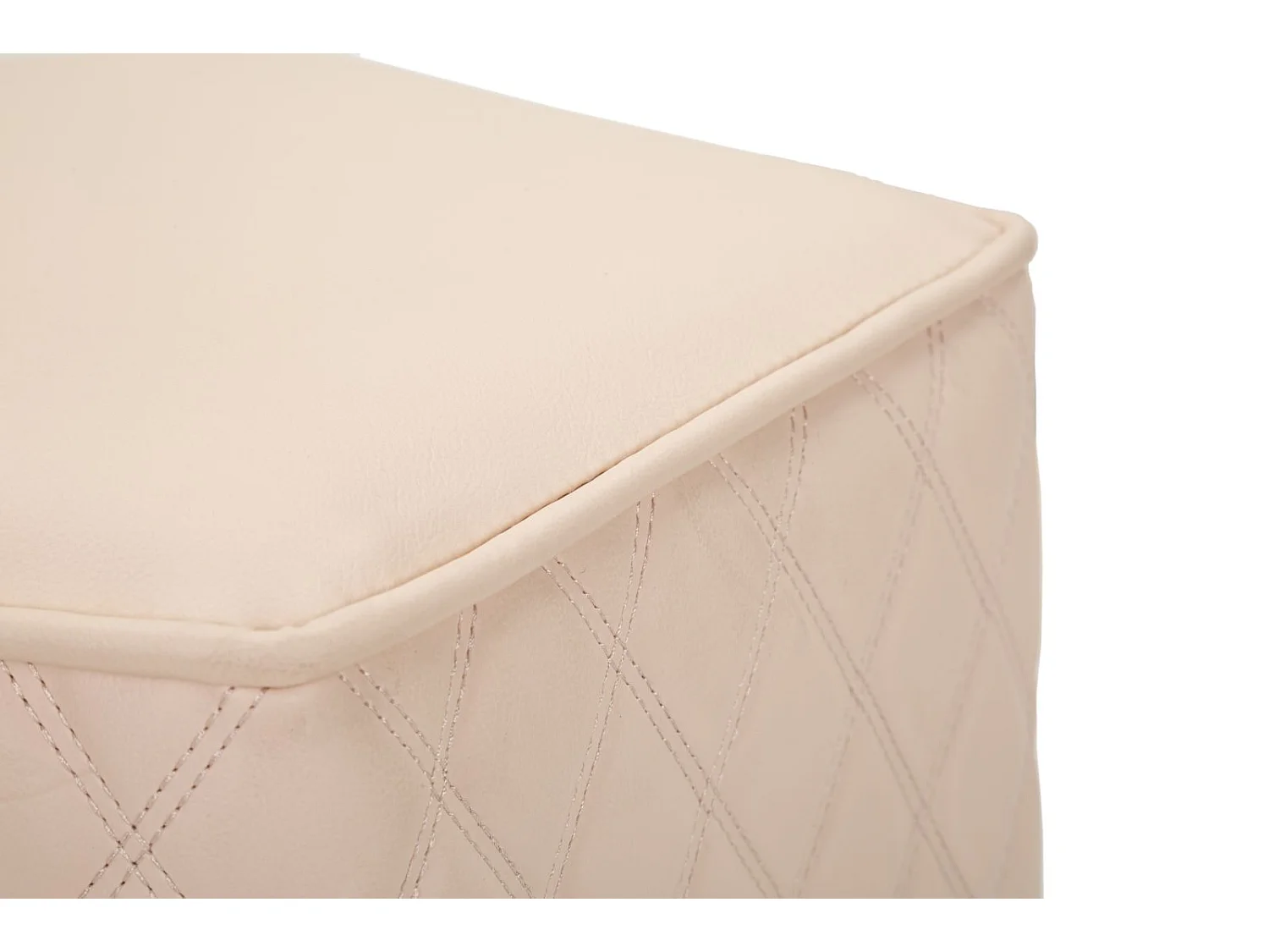 Pouf Matelassé "Sharon" 38cm Rose & Or