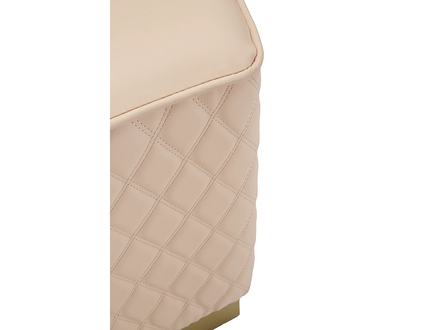 Pouf Matelassé "Sharon" 38cm Rose & Or