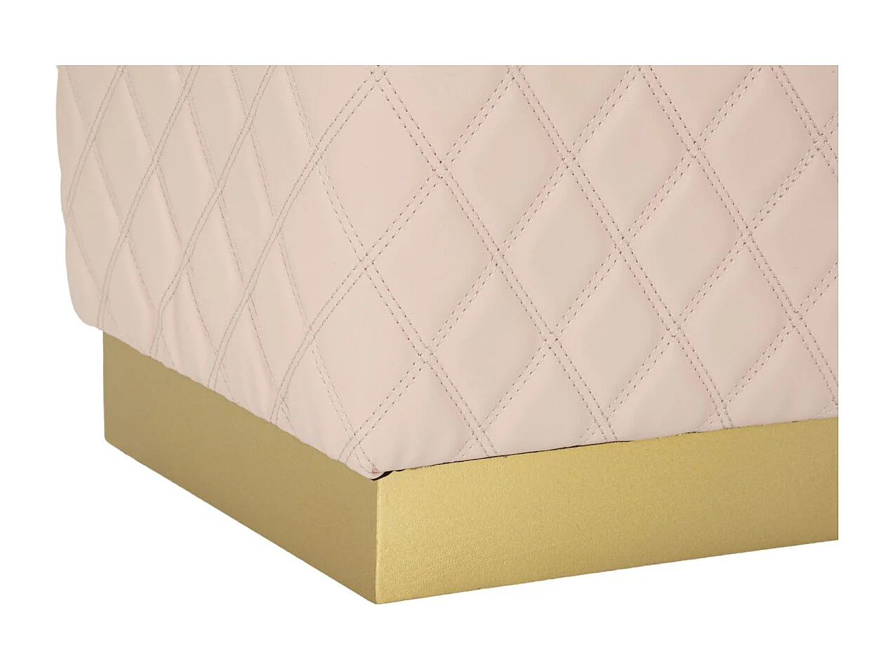 Pouf Matelassé "Sharon" 38cm Rose & Or