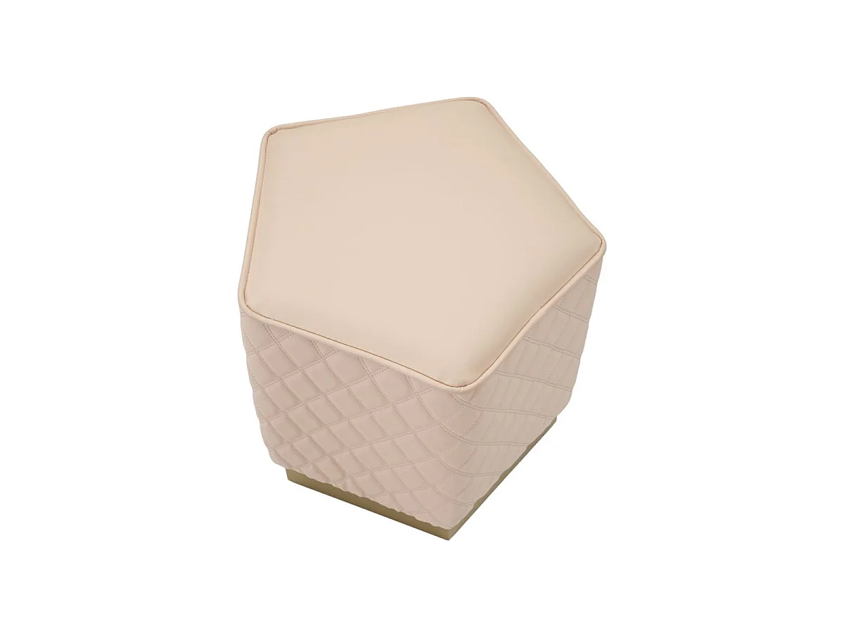 Pouf Matelassé "Sharon" 38cm Rose & Or