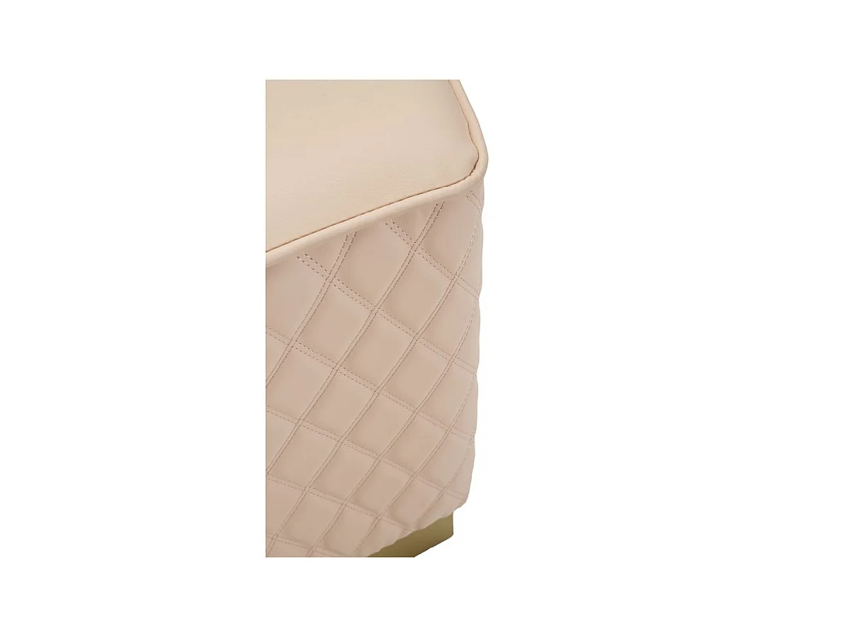 Pouf Matelassé "Sharon" 38cm Rose & Or