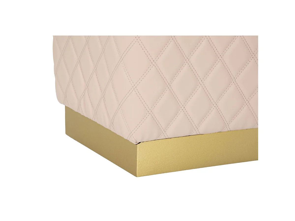 Pouf Matelassé "Sharon" 38cm Rose & Or