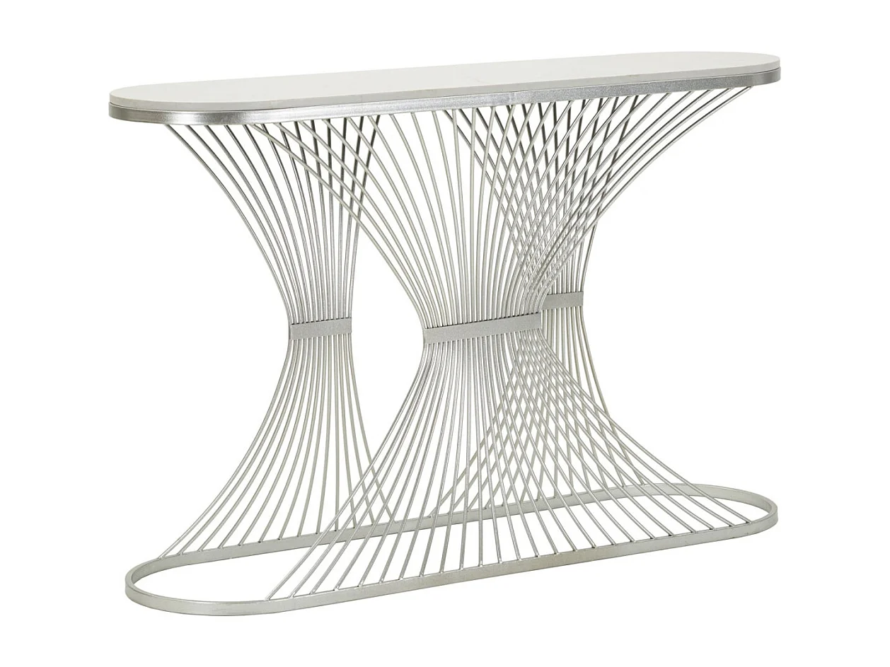 Console Design en Marbre "Bridge" 120cm Argent
