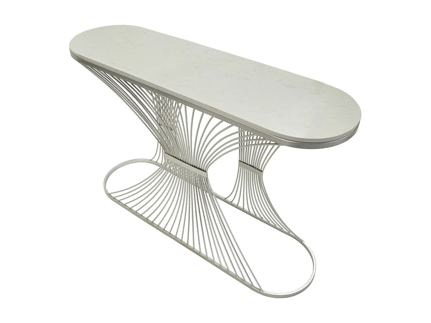 Console Design en Marbre "Bridge" 120cm Argent
