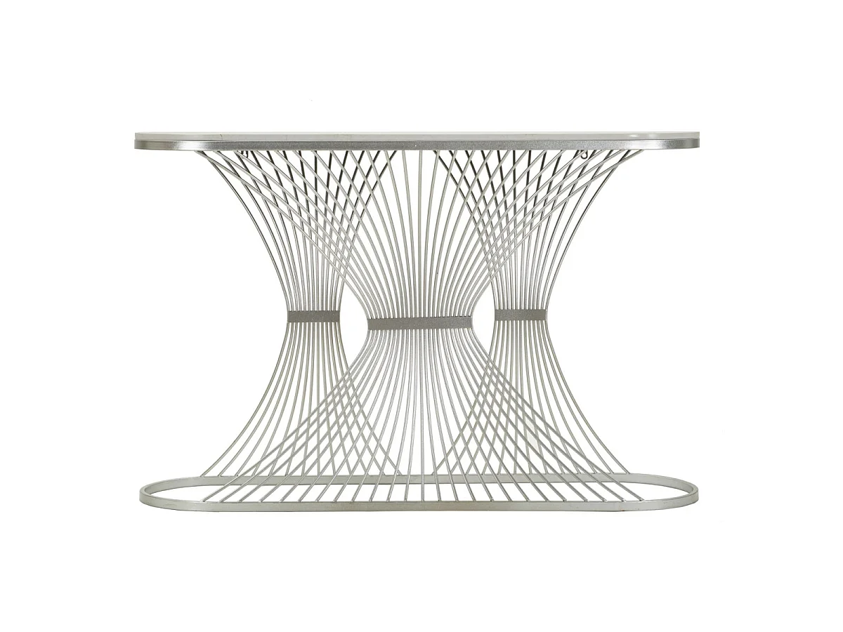 Console Design en Marbre "Bridge" 120cm Argent
