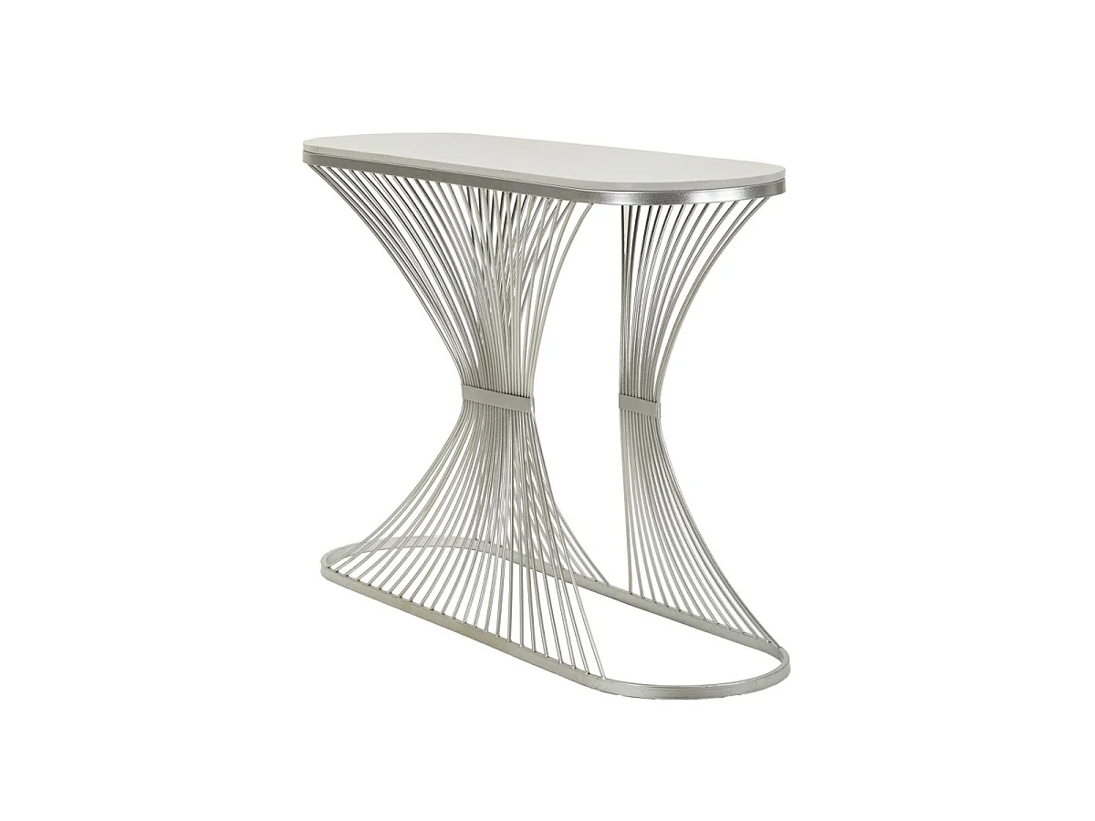 Console Design en Marbre "Bridge" 120cm Argent
