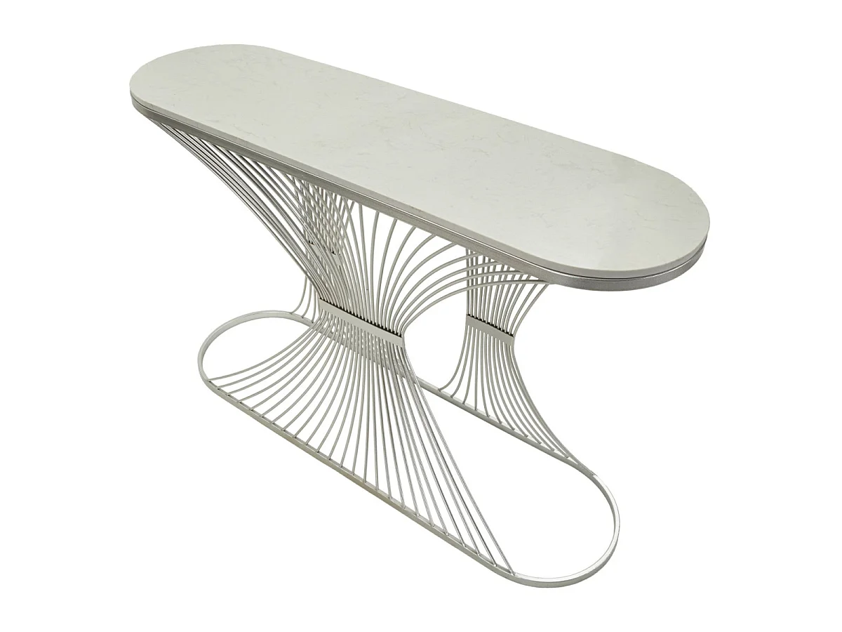 Console Design en Marbre "Bridge" 120cm Argent