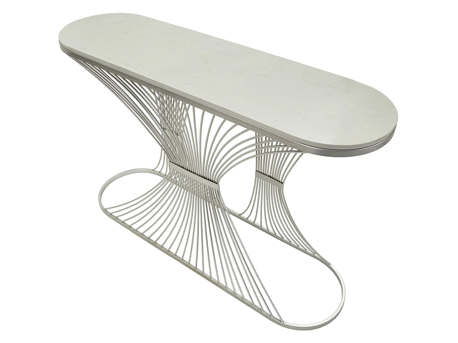 Console Design en Marbre "Bridge" 120cm Argent