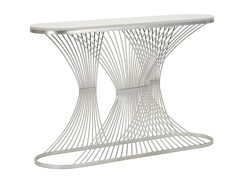Console Design en Marbre "Bridge" 120cm Argent