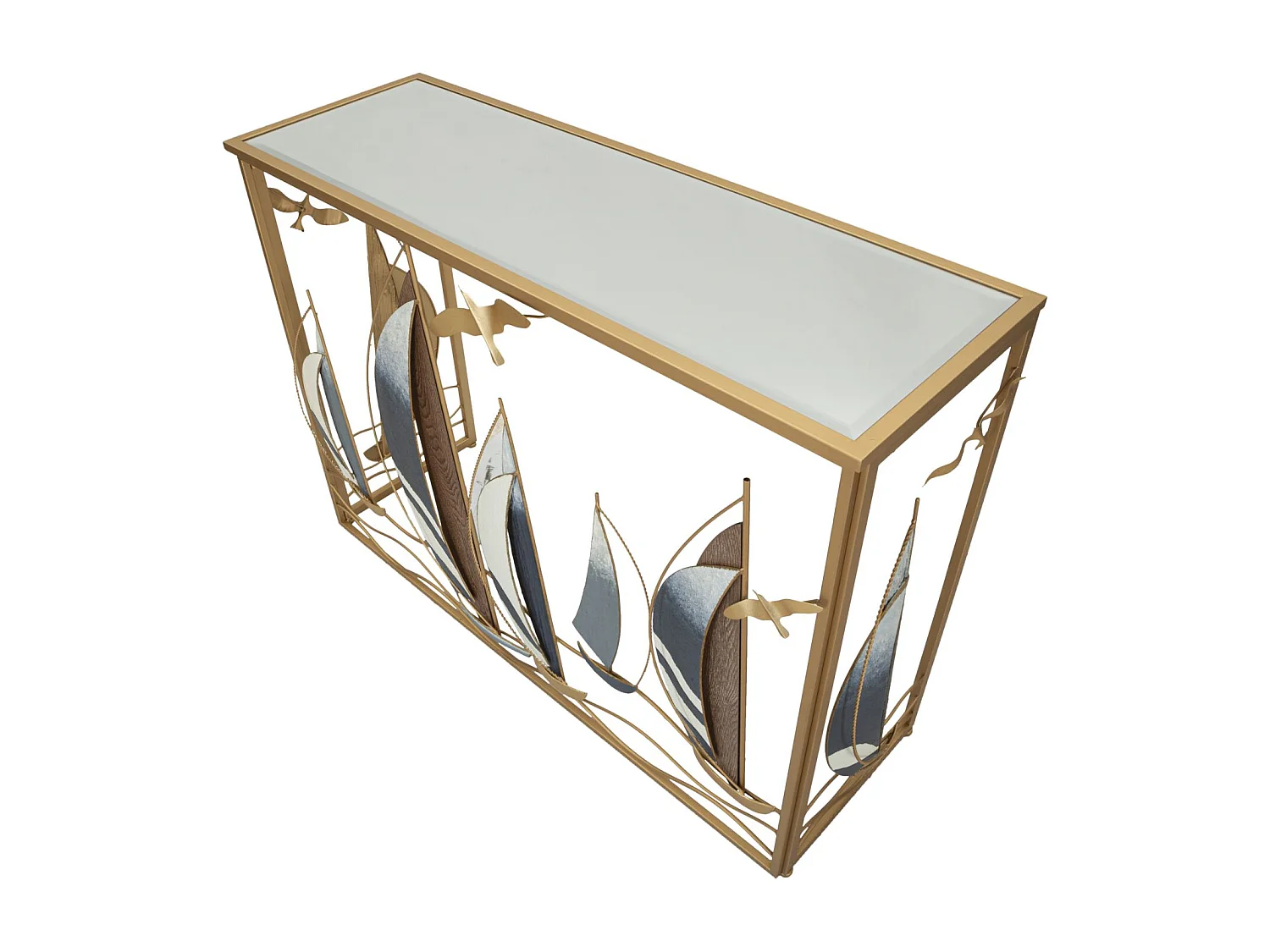 Console Design en Métal "Voiles" 108cm Multicolore