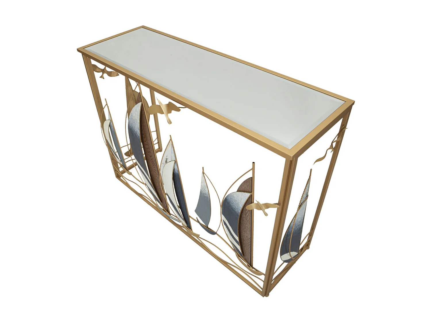 Console Design en Métal "Voiles" 108cm Multicolore