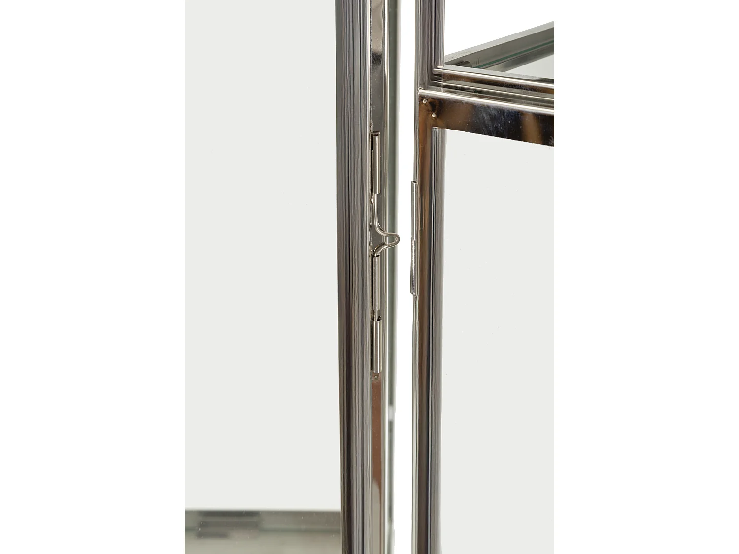 Lot de 3 Lanternes en Verre "Silvy" 70cm Argent