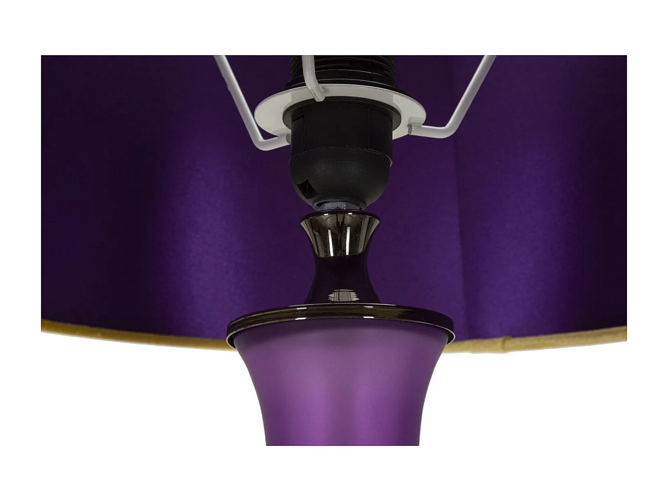 Lampadaire en Verre "Milva One" 167cm Violet & Or