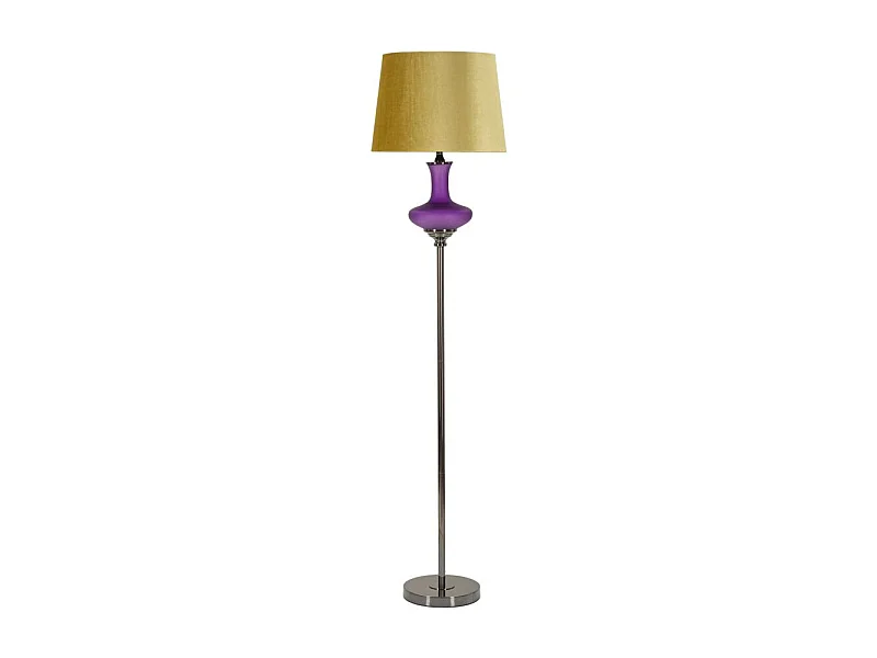 Lampadaire en Verre "Milva One" 167cm Violet & Or
