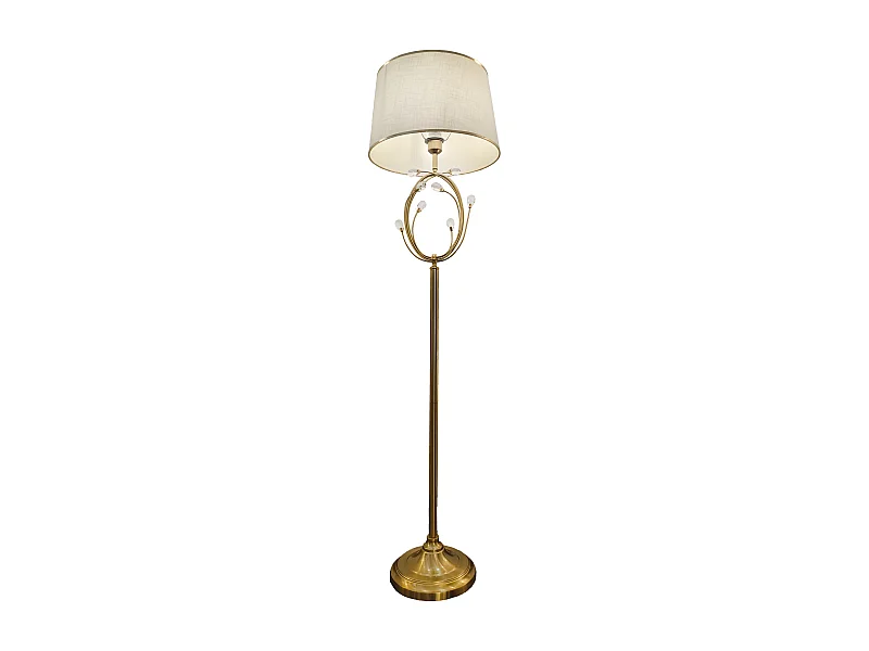 Lampada da terra in metallo dorato cm  Ø 38x170