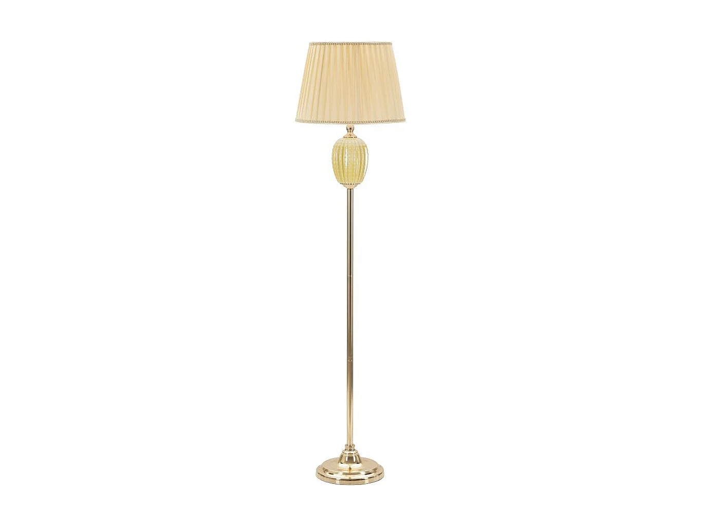 Lampadaire en Métal "Harley" 160cm Or & Beige