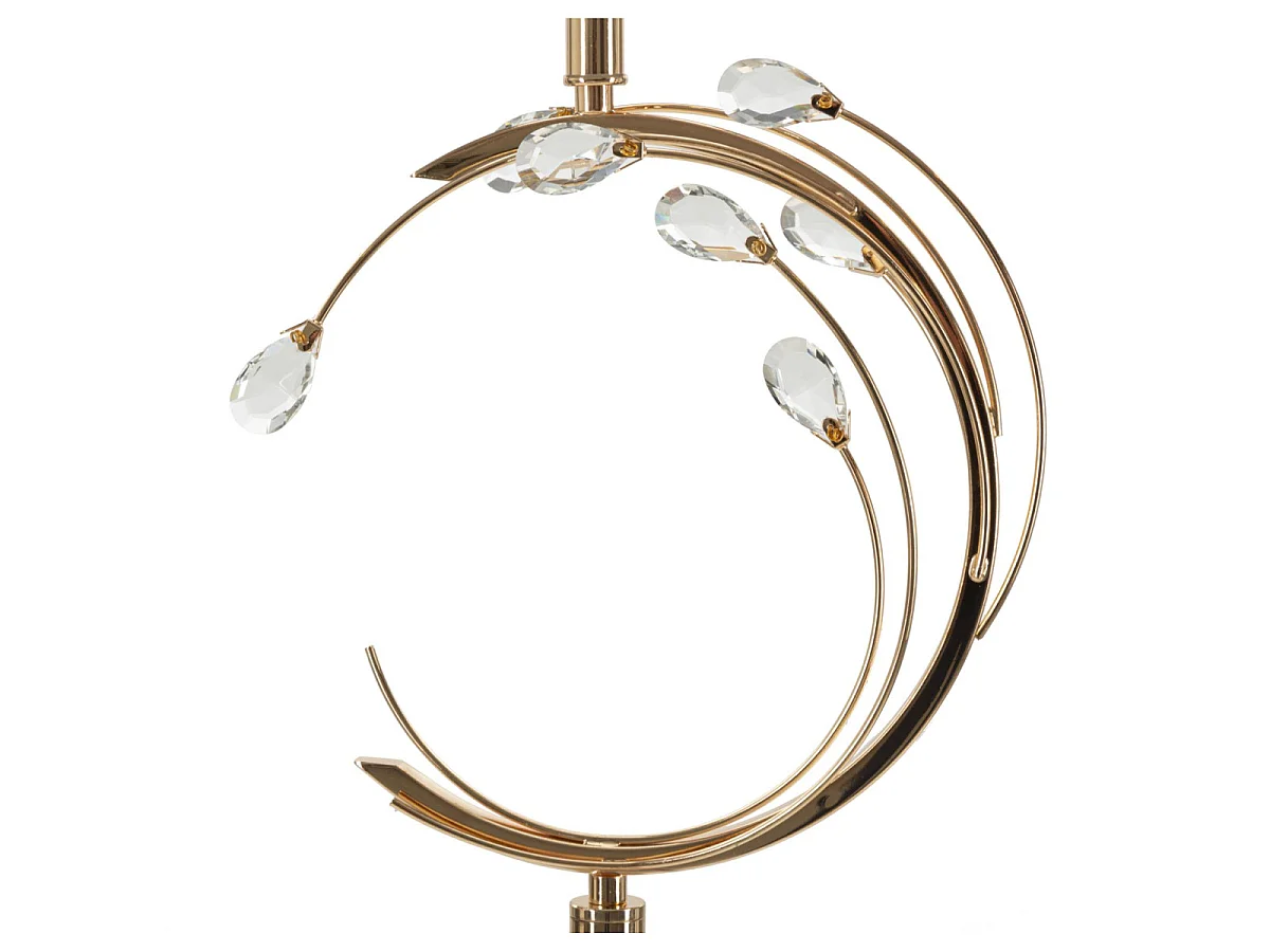 Lampa podłogowa do pokoju - czarny, złoty, żelazo, glamour, 38 x 38 x 160 cm - Bruxelles