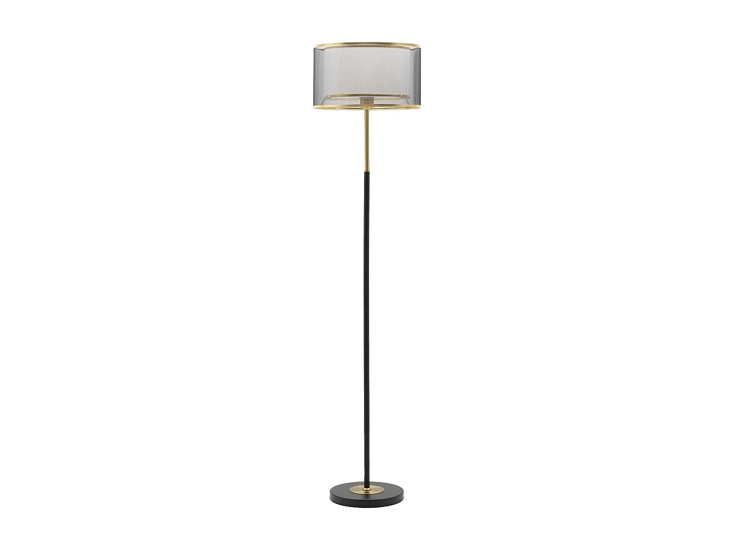 Lampada da terra in metallo nero cm  Ø 35x153