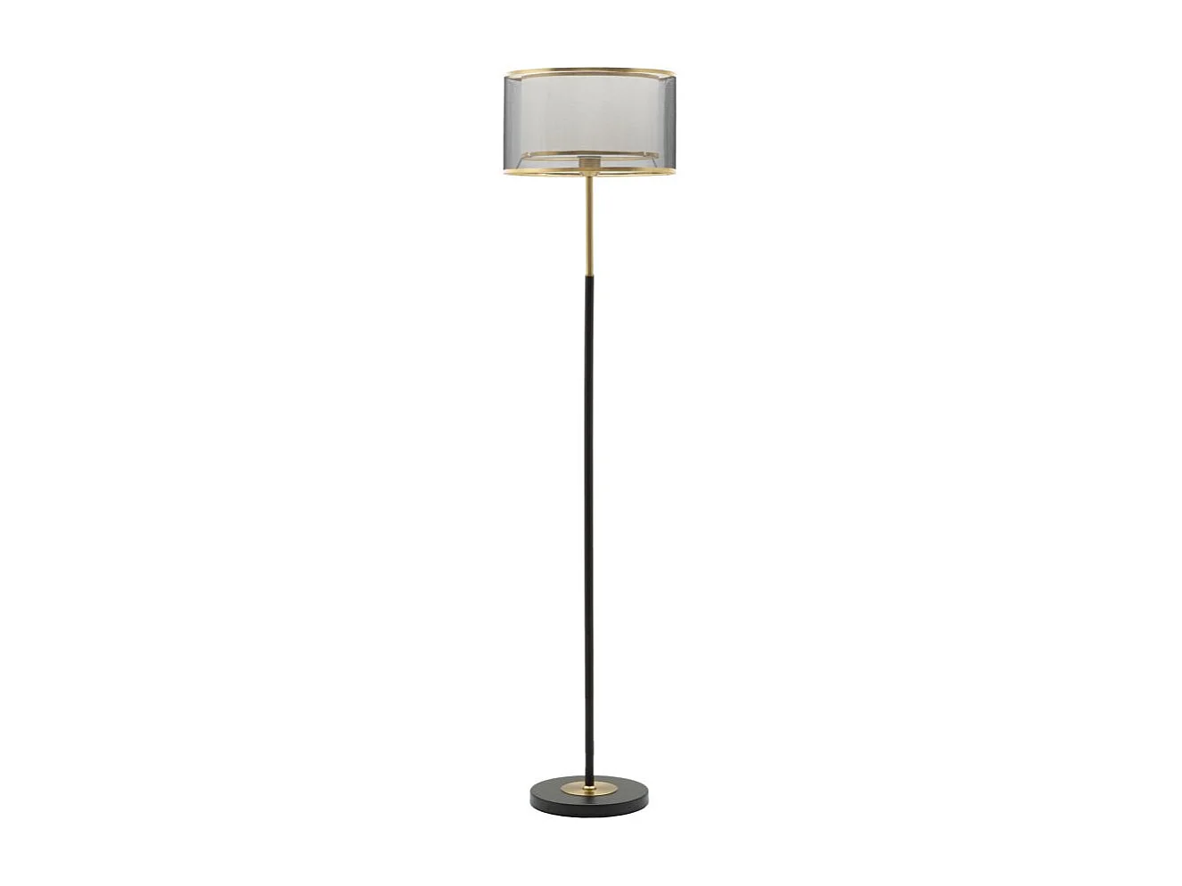Zwarte metalen vloerlamp cm Ø 35x153