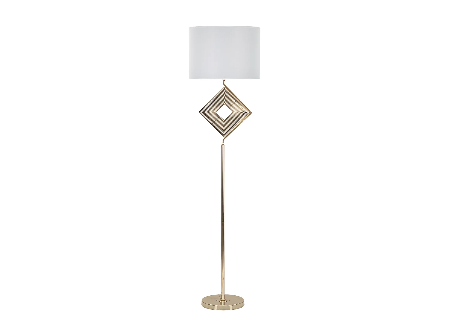 Lampadaire en Métal "Move" 161cm Or & Blanc