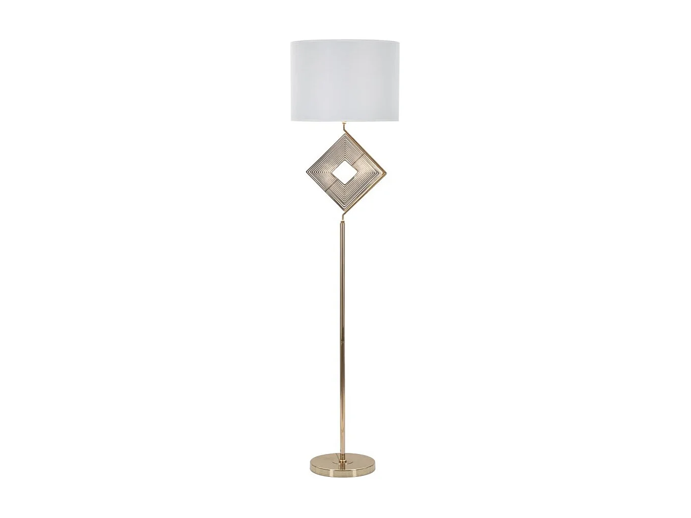Lampadaire en Métal "Move" 161cm Or & Blanc