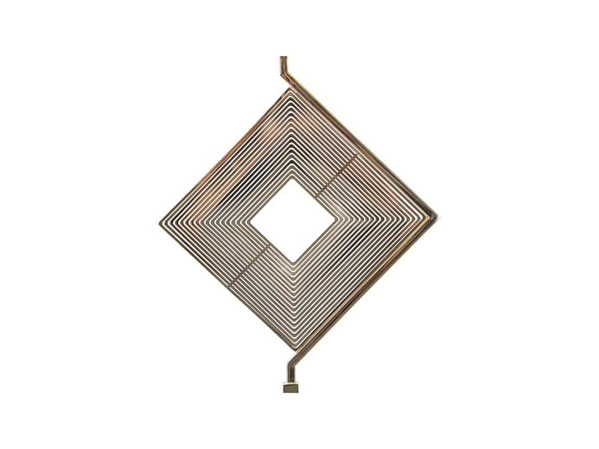 Stehleuchte Move, goldfarben, Eisen, 40 x 40 x 161 cm, 1 x E27, max. 40 W, Mauro Ferretti