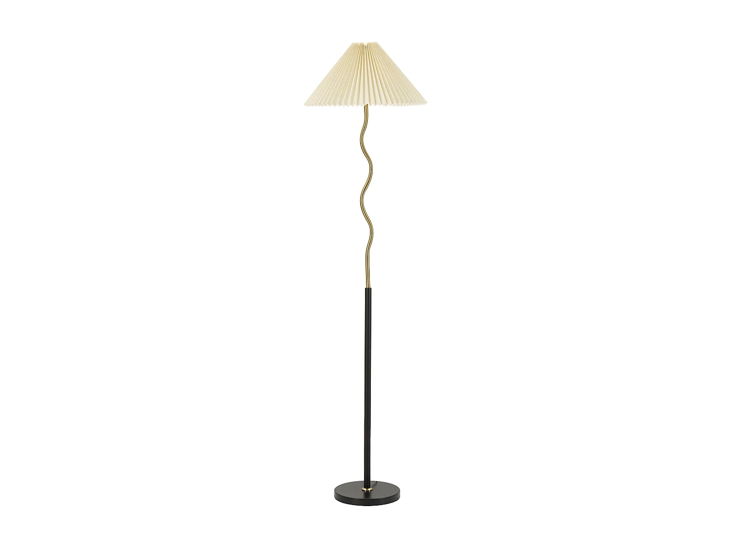 Lampadaire Design en Métal "Closy" 172cm Or & Noir